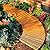 Plow & HearthCurved Hardwood Pathway, Weather-Resistant Flexible Walkway for Gardens & Borders, Easy Clean & Store, 49" L x 18" W x 0.5" H