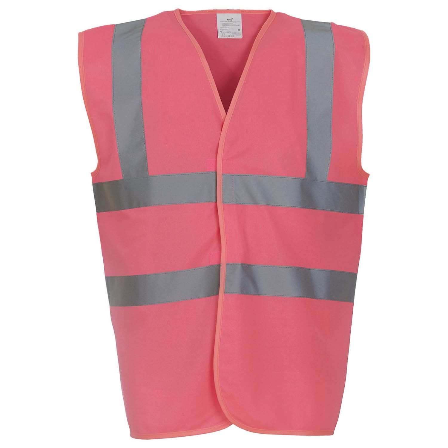 Yoko Hi Vis 2 Band And Braces Waistcoat (hvw100) 3xl Pink — image 1