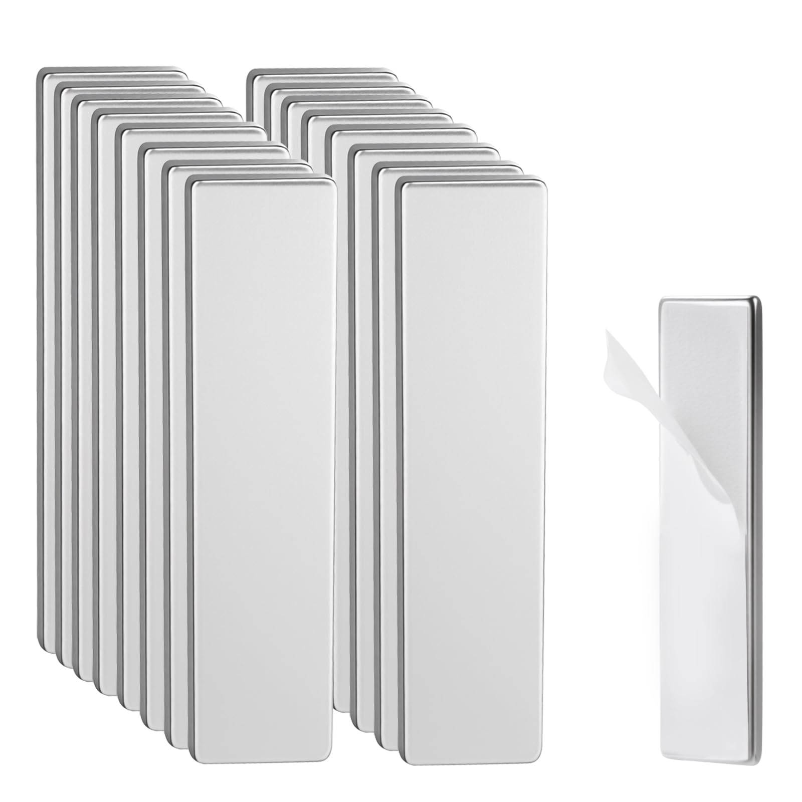 16 Magnete zum Kleben,40x10x2mm Neodym Magnetes Flach | Neodym Magnete, Selbstklebende Magnete für Whiteboard, Kühlschrank, Fotos, Küche, Büro, starke Haftkraft, langlebig