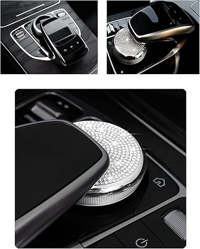 Miniatura 10 de CONGCONG Para Mercedes Benz Interior Media Control Cubierta Bling Crystal Accesorios Compatible con Mercedes-Benz Accesorios