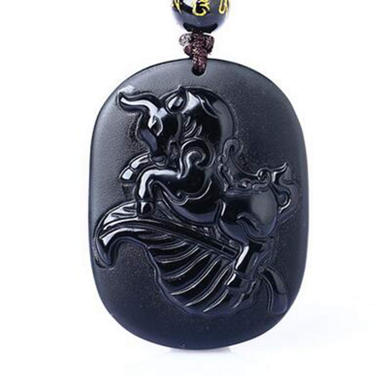 Lucky mouse, mascot pendant, rainbow eye obsidian.