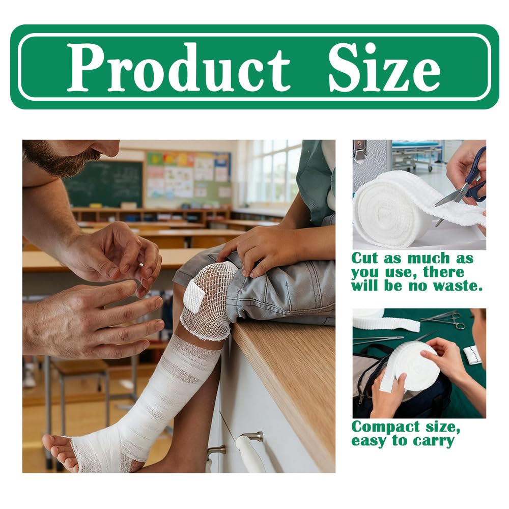 2 Rolls Tubular Bandage, 0.98×78.74in Elastic Net Wound Dressing, Adhesive-Free Stretch Mesh Gauze, Mesh Net Bandage Wrap for Arm — Wet/Dry Dressing Retention (White) — Amazon image 4