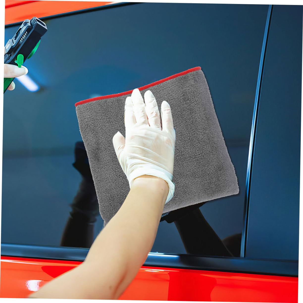 HAPINARY 5pcs Microfiber Car Drying Towels Ultra Absorbent Cloths for Efficient Vehicle Cleaning Soft and Scratch for Car Owners Grey