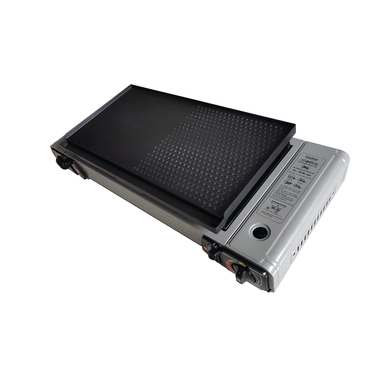 Plancha para cocina de gas portátil con 2 fuegos ROC LINE