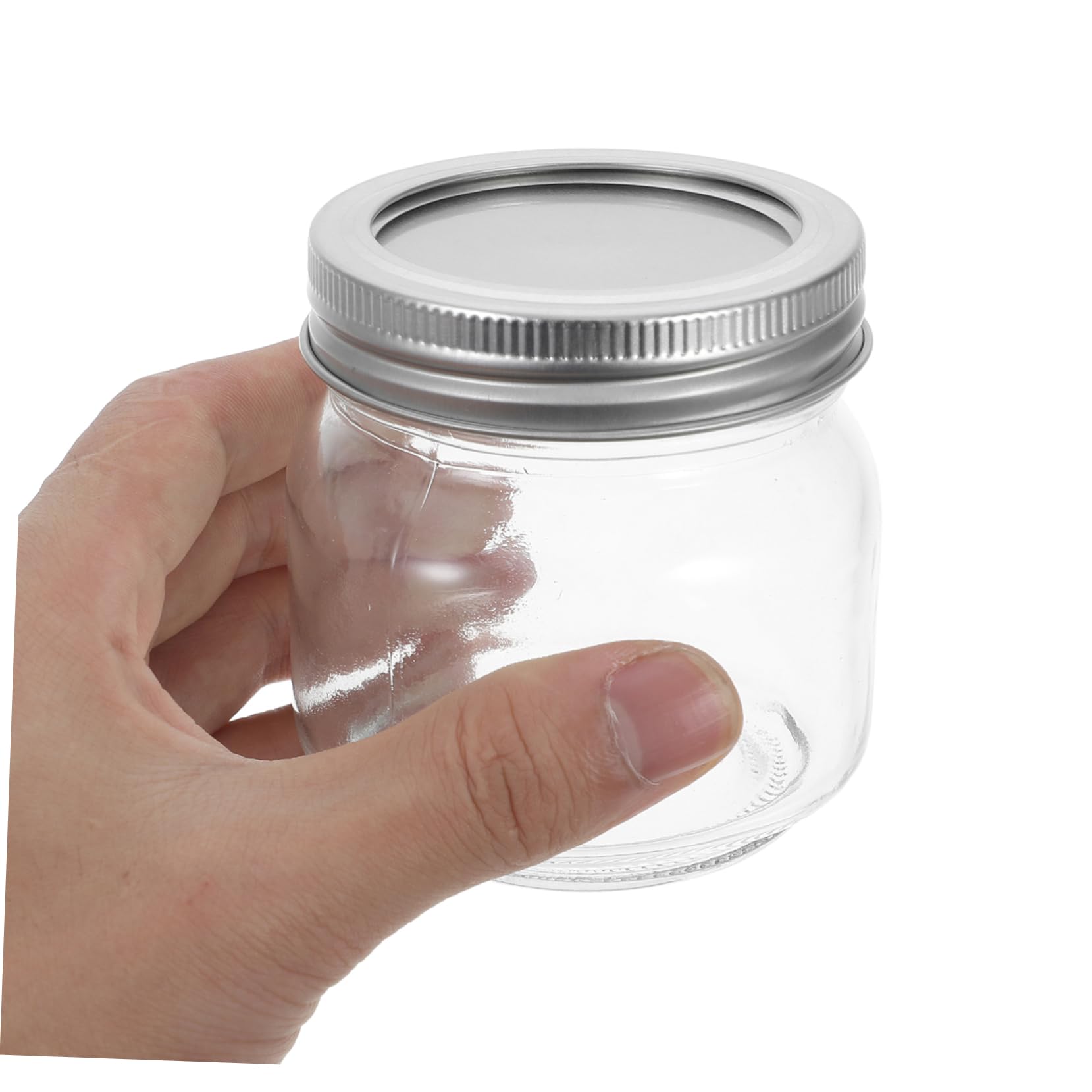 TOPBATHY Tarros de Cristal Redondos 6 Piezas de 250ml, con Tapa Hermética