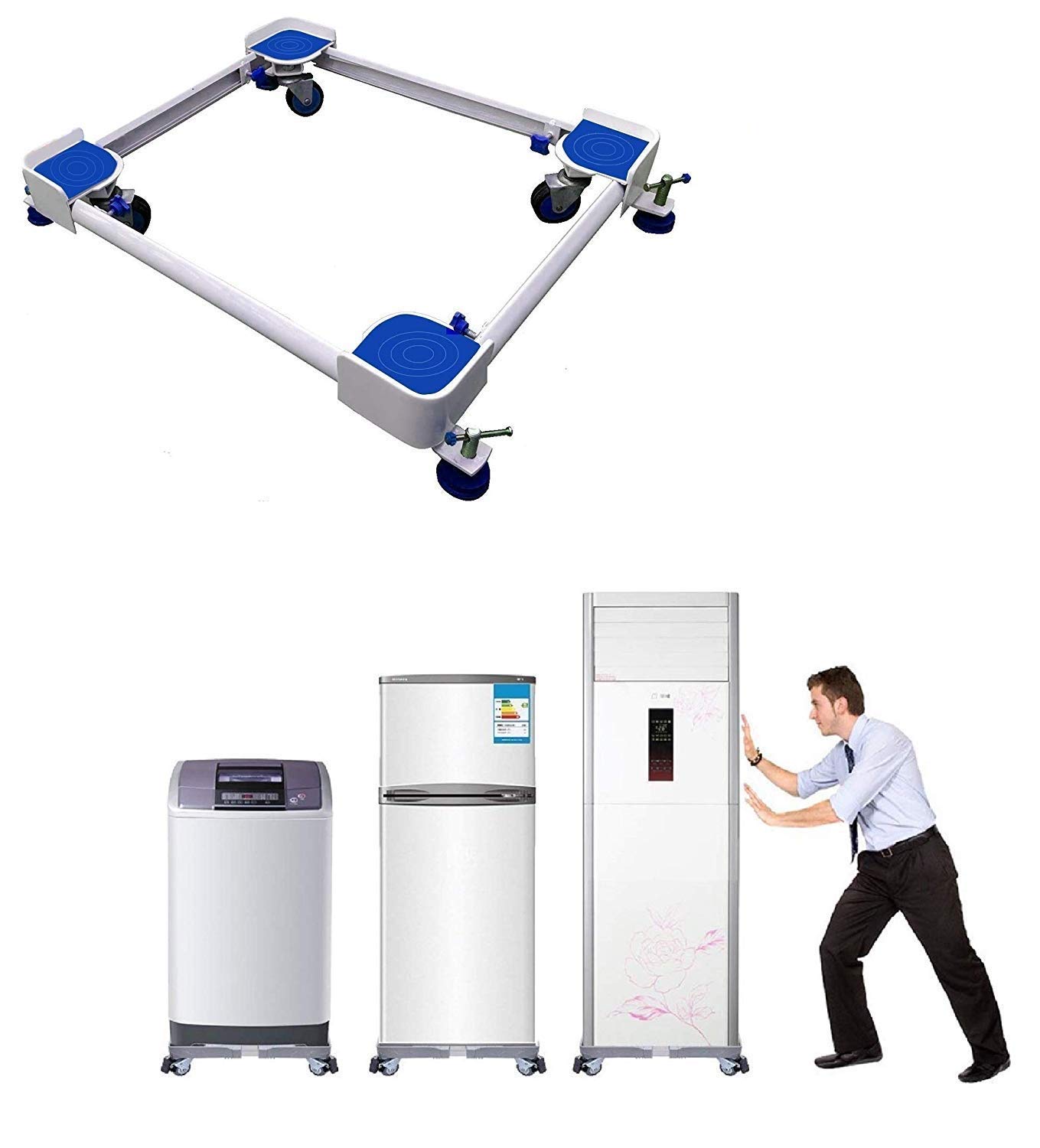 Buy SB07 Heavy Duty Adjustable Front & Top Load Washing Machine Trolley