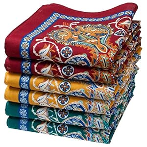 Merrysquare – Fijne Zakdoeken met Vrouwelijke Opdruk – Middelgrote Afmeting 35cm x 35cm – 6 Stuks – 100% Katoen (Samarkand)