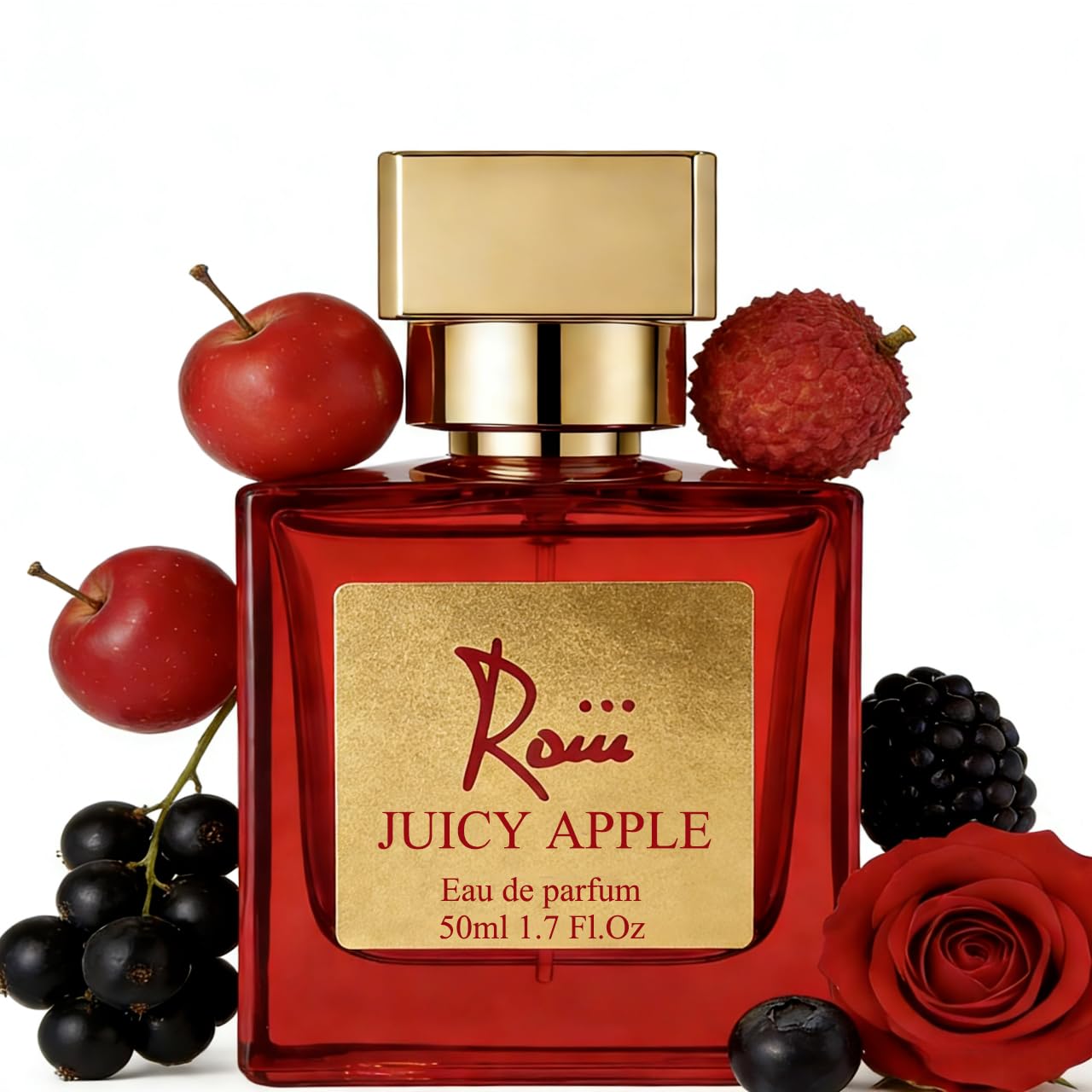 Roiii Juicy Apple 1.7Oz(50ml) Eau de Parfum-Inspired By K*y,ali #1 Juicy Apple Long Lasting Fragrance Feminine Perfume Juicy Apple 1.7 Fl Oz (Pack of 1)