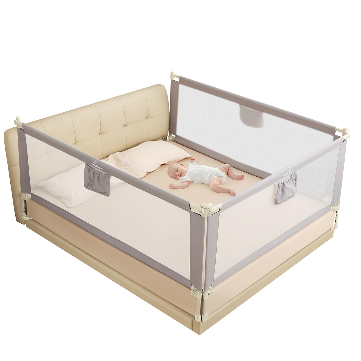 Amazon.co.jp: BabyAlly 幼児用ベッドガード 折りたたみ式ベッド