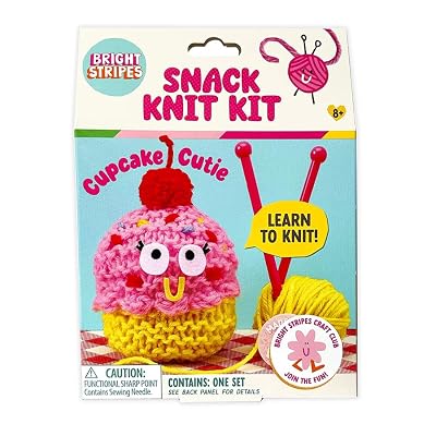 Bright Stripes Snack Knit Kit (Cupcake Cutie)