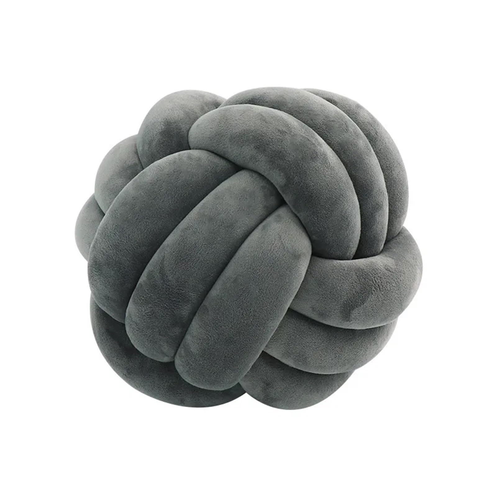 ZHSOAO Three Strand Rope Knotted Hand Woven Round Ball Bedside Fabric Pillow Sofa Throw Waist Cushion for Couch, Sofa, Bedroom(Color6)