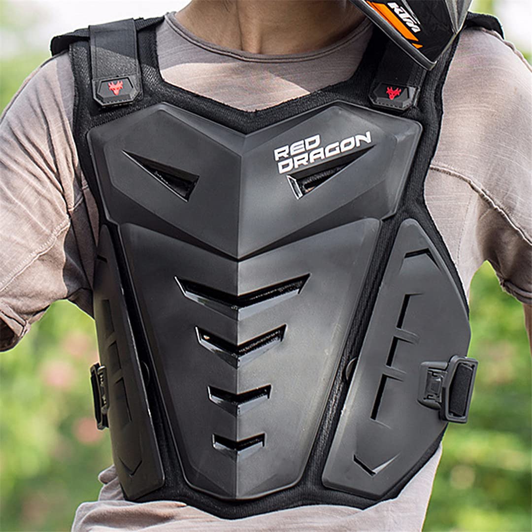 Chaqueta Montar Motocross para Hombre Protector Moto Off-Road Racing Protector Espalda Pecho Equipo protección Green Vest