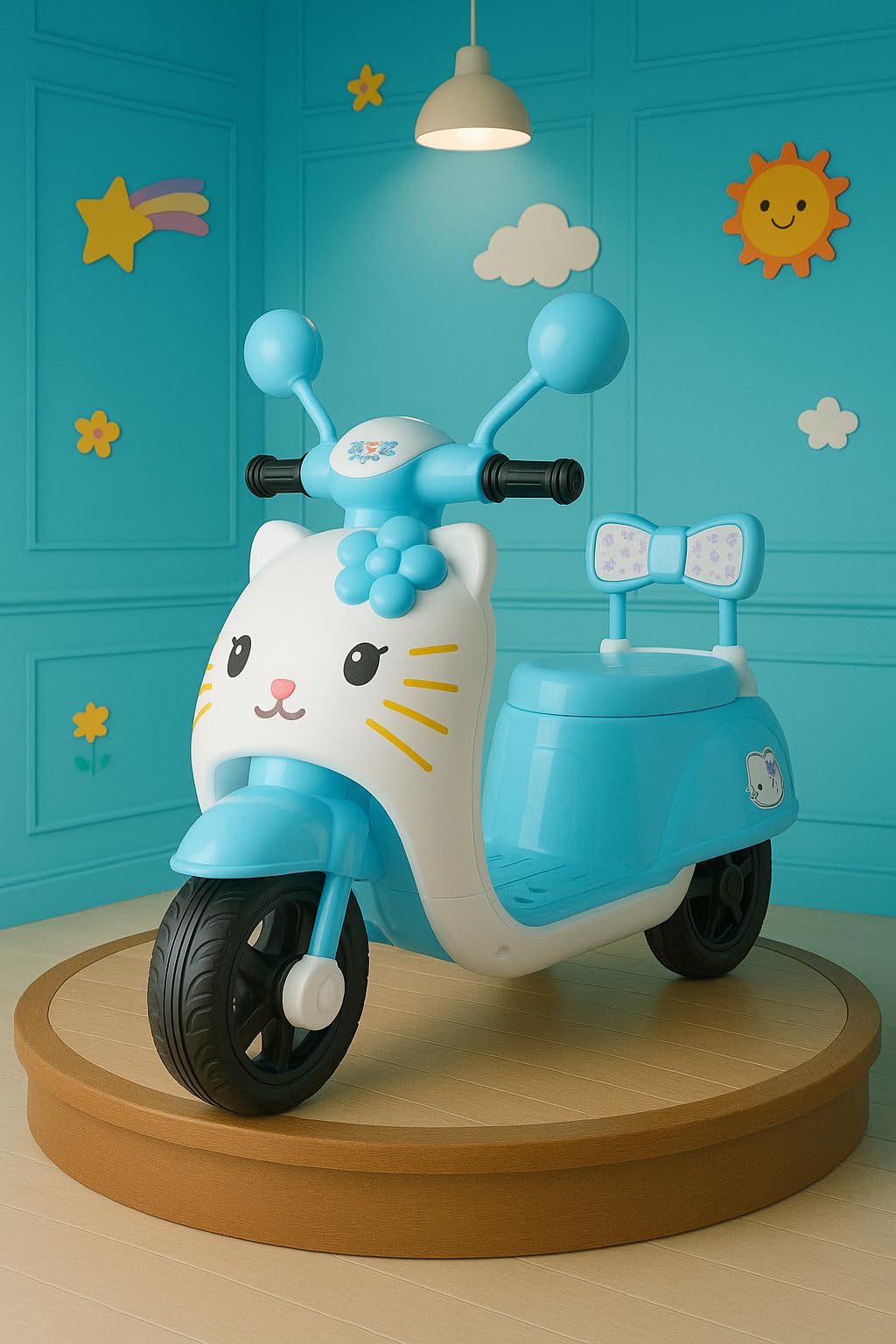 Toyzoy Toddler Push Scooter Indoor and Outdoor Ride On Balance Kids Play Toy Scooter with Handlebars - Blue-image-24