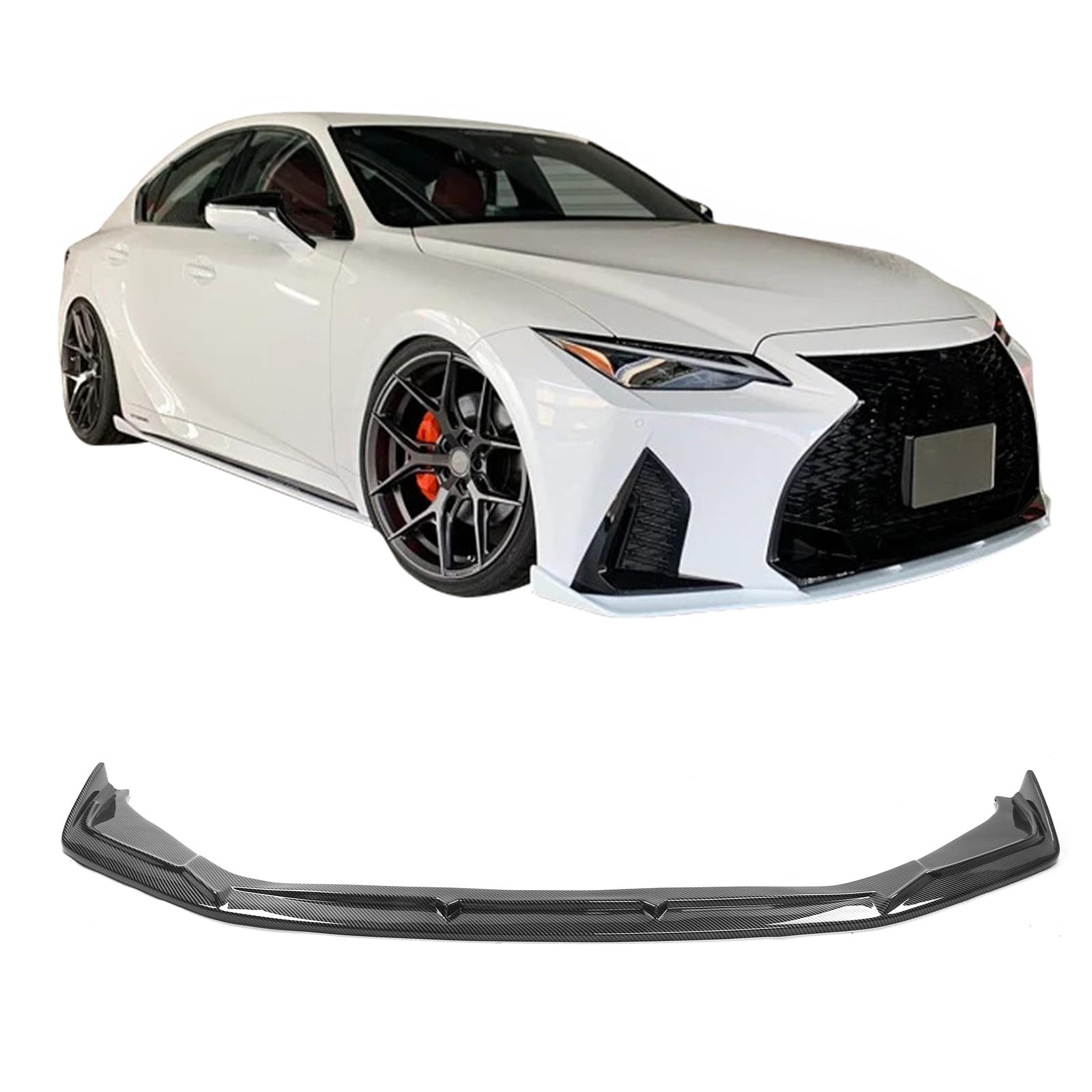 Amazon.com: IKON MOTORSPORTS Front Bumper Lip, Compatible with