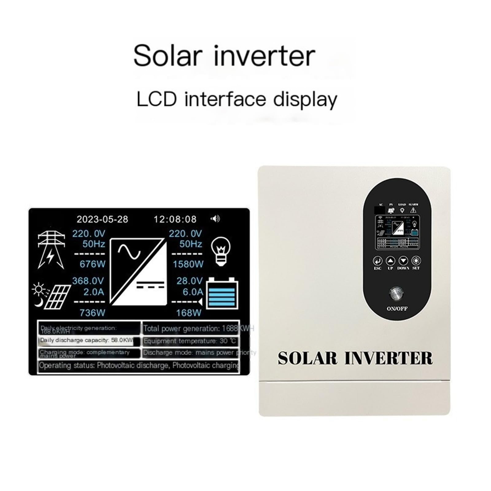 Inversor híbrido Solar MPPT, inversor Solar MY-AH1600 de 24 V a 220 V