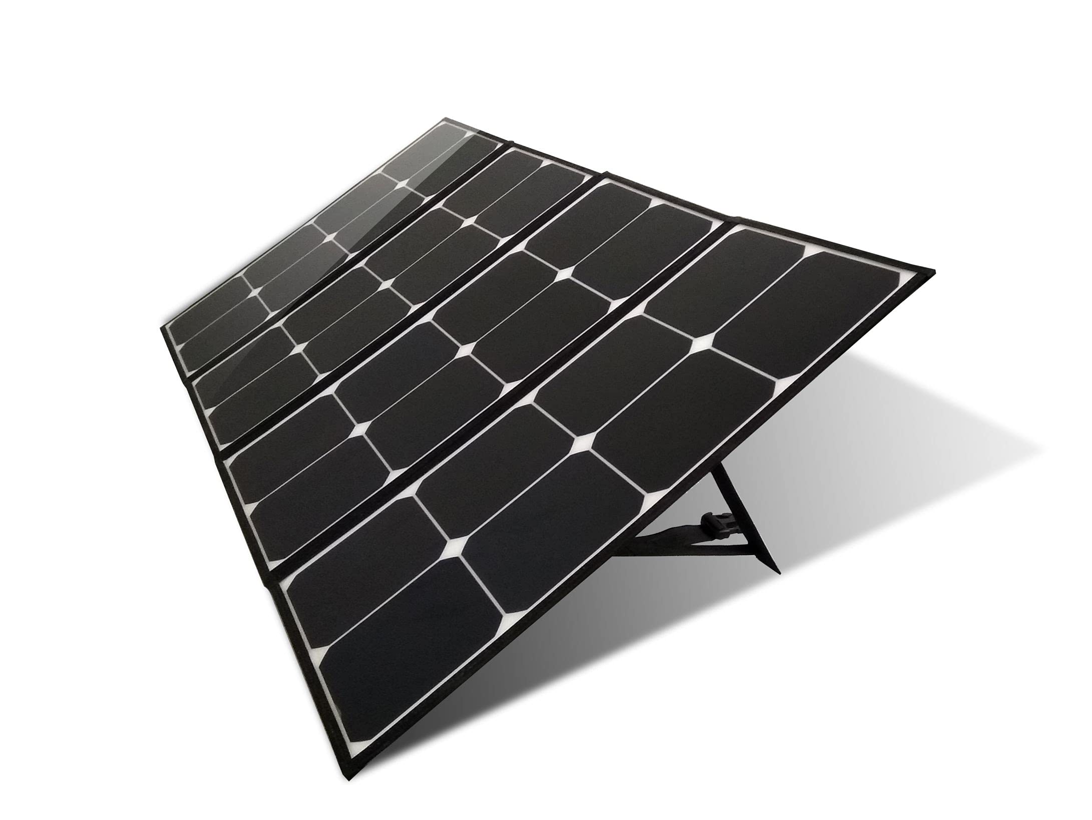 Litionite Arun 120W Panel solar plegable y portátil con soporte inclinado - Conexión DC - Ampliable para pequeño sistema solar - Cargador para generador de energía eléctrica/Power Generator