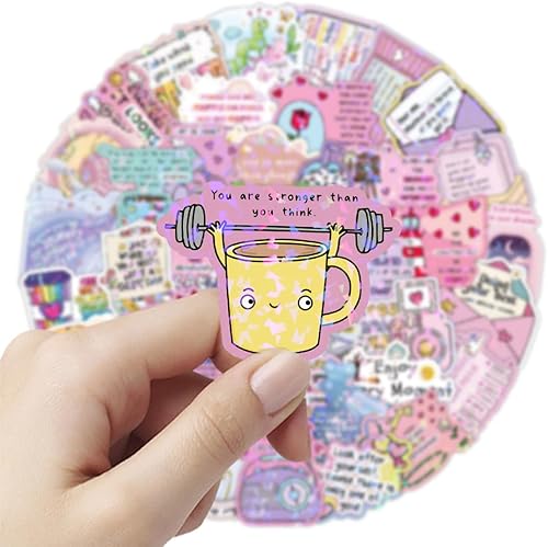 Miniatura 7 de Calcomanías holográficas divertidas, calcomanías de vinilo con purpurina para laptop, botellas de agua, diario, álbum de recortes (multicolor)