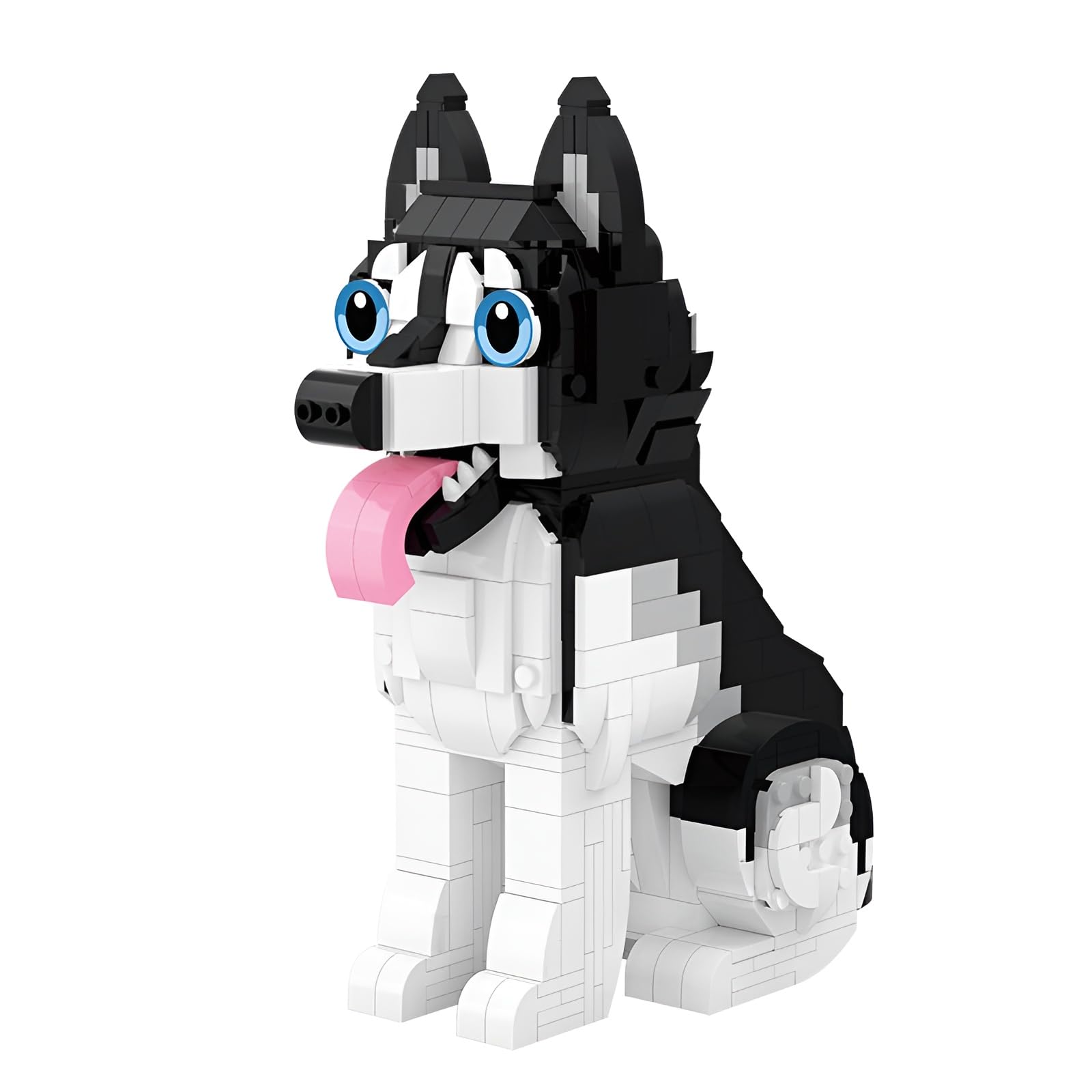 Husky Building Set, 653 Pieces Dog Pet Mini Micro Building Bricks Kit with Hidden Storage Box, Animals Model Toy, Home Office Desk Decor, Gift for Adults Dog & Animal Lovers