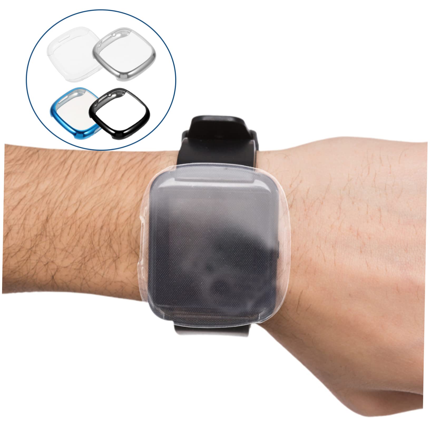 DOITOOL 5 Set 2 Custodie Protettive Per Orologi Antigraffio Riutilizzabili Staccabili Pellicola Protettiva Per Lo Schermo 4 Pezzi * 5