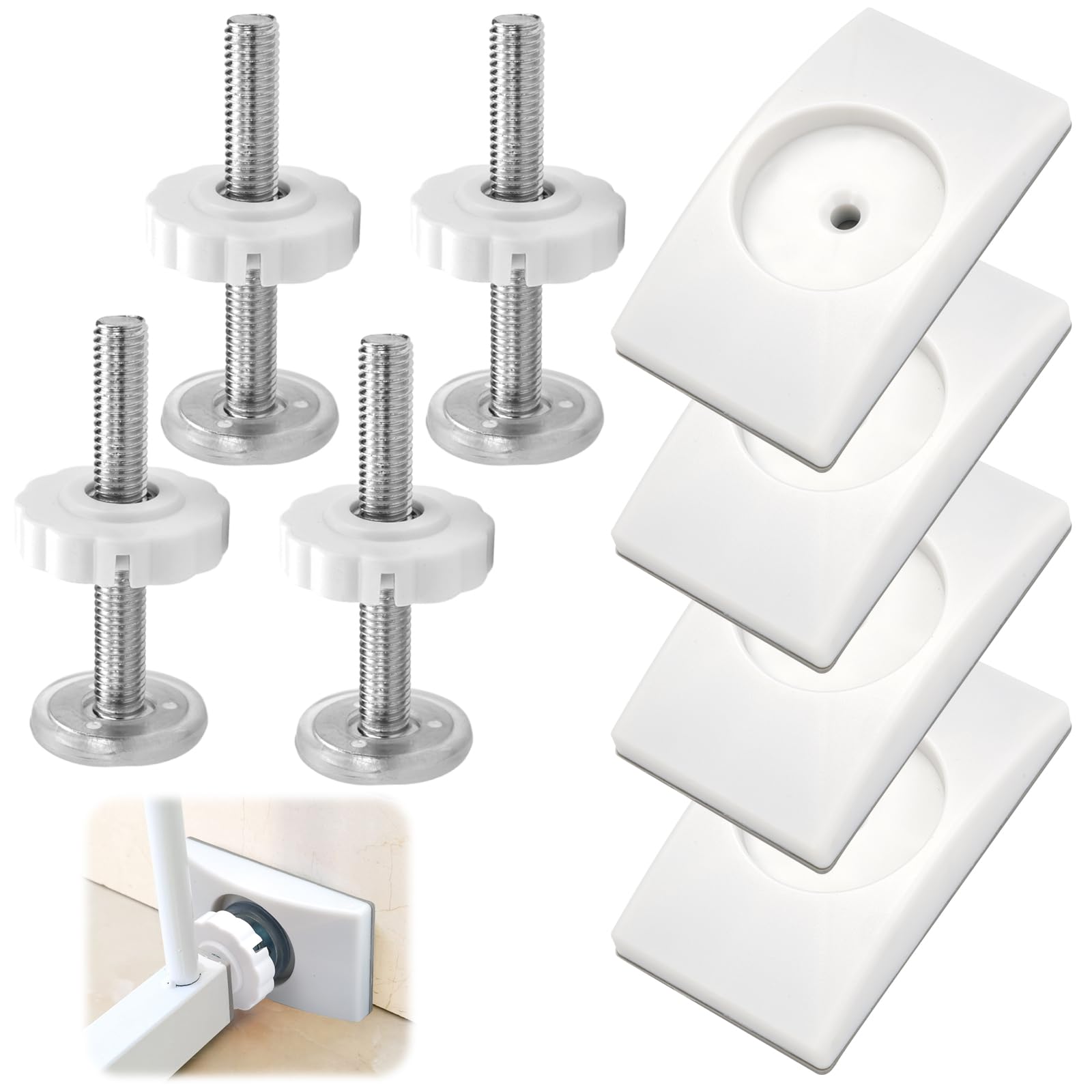 4 Stück Druckschrauben für Kindergitter, M10*80mm Baby Gate Pressure Screws,Treppenschutzgitter Verlängerung, Kindergitter Tür Ohne Bohren, Klemmschraube für KindersicherungTreppengitter Kindergitter