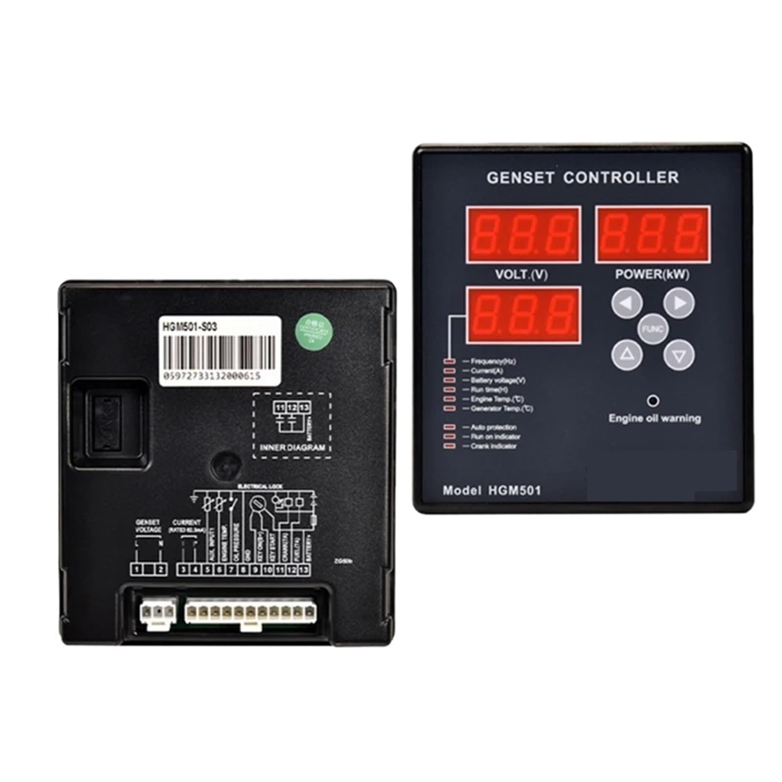 Contrôleur numérique for générateur à essence monophasé HGM501, 1 pièce, HGM501-S03