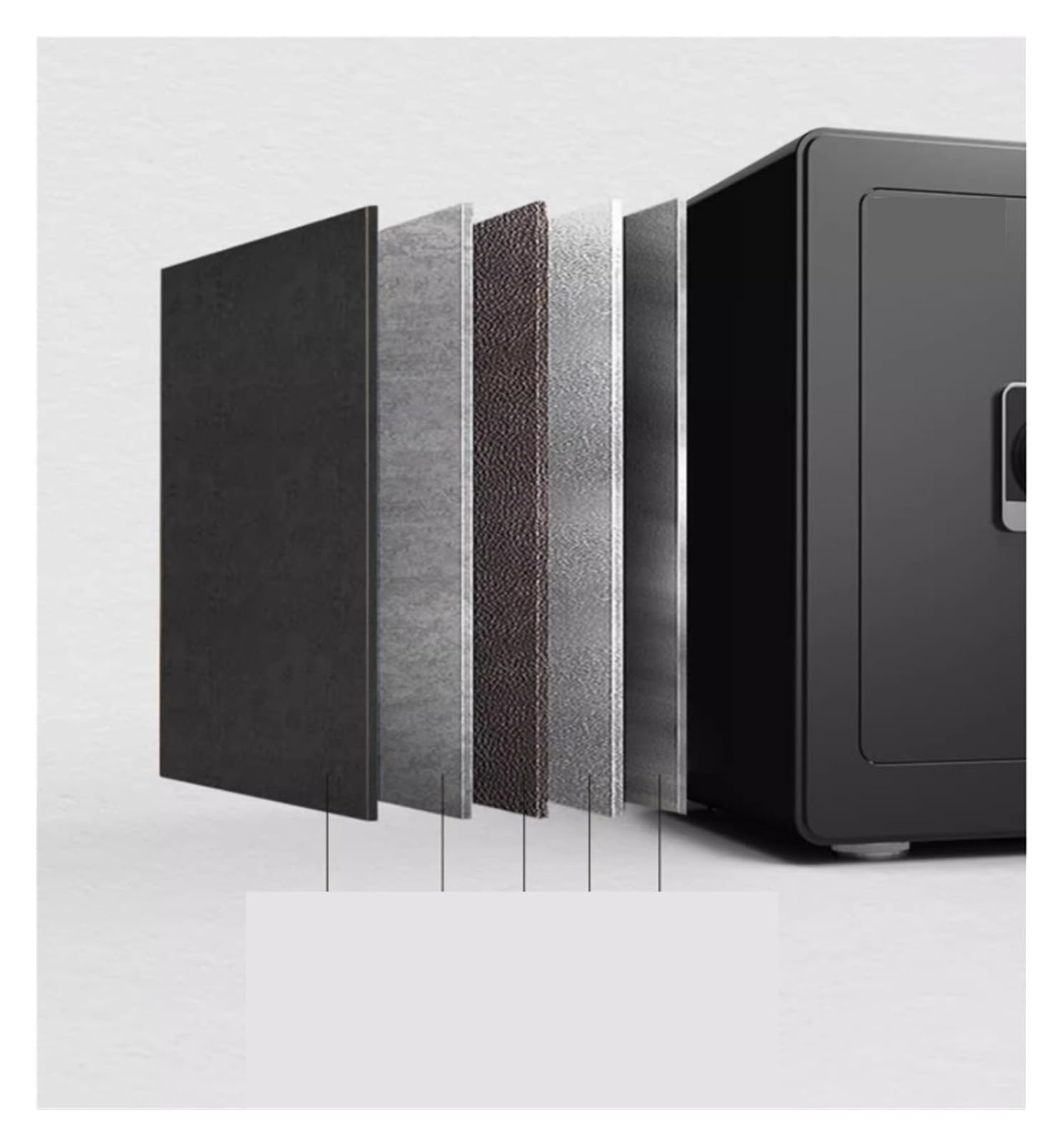 Caja fuerte para huellas dactilares con teclado de pantalla táctil y sistema de alarma para la seguridad del hogar, ideal para guardar dinero en efectivo, joyas y documentos