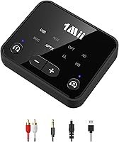 Vista 1 de 1Mii Transmisor Bluetooth 5.3 para TV a 2 auriculares inalámbricos, adaptador Bluetooth de largo alcance de 100 pies para TV aptX Adaptive y control