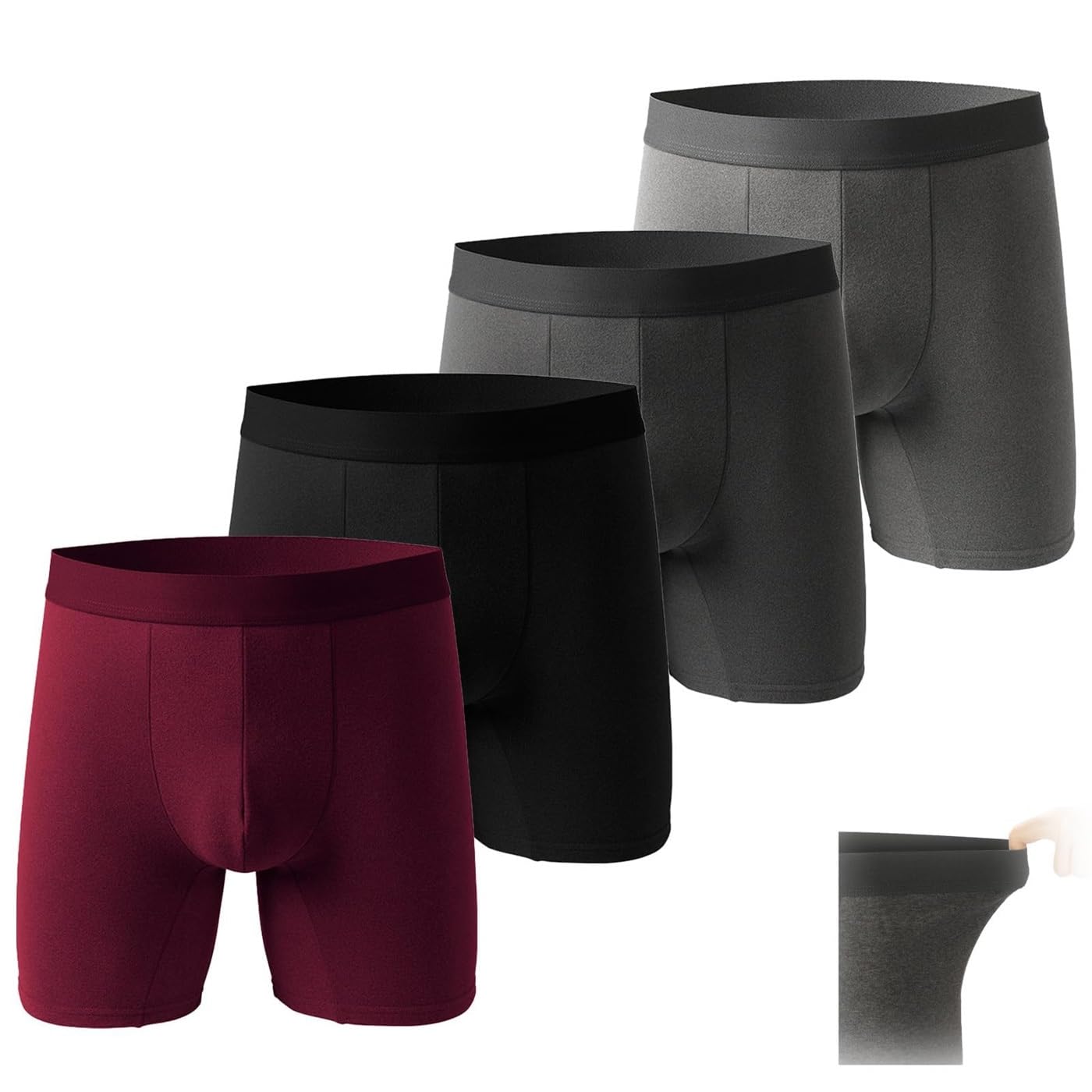 Herren-Boxershorts, Thermo-Fleece-gefüttert, Thermo-Unterwäsche, Slip, Winter-Unterwäsche, Thermounterwäsche