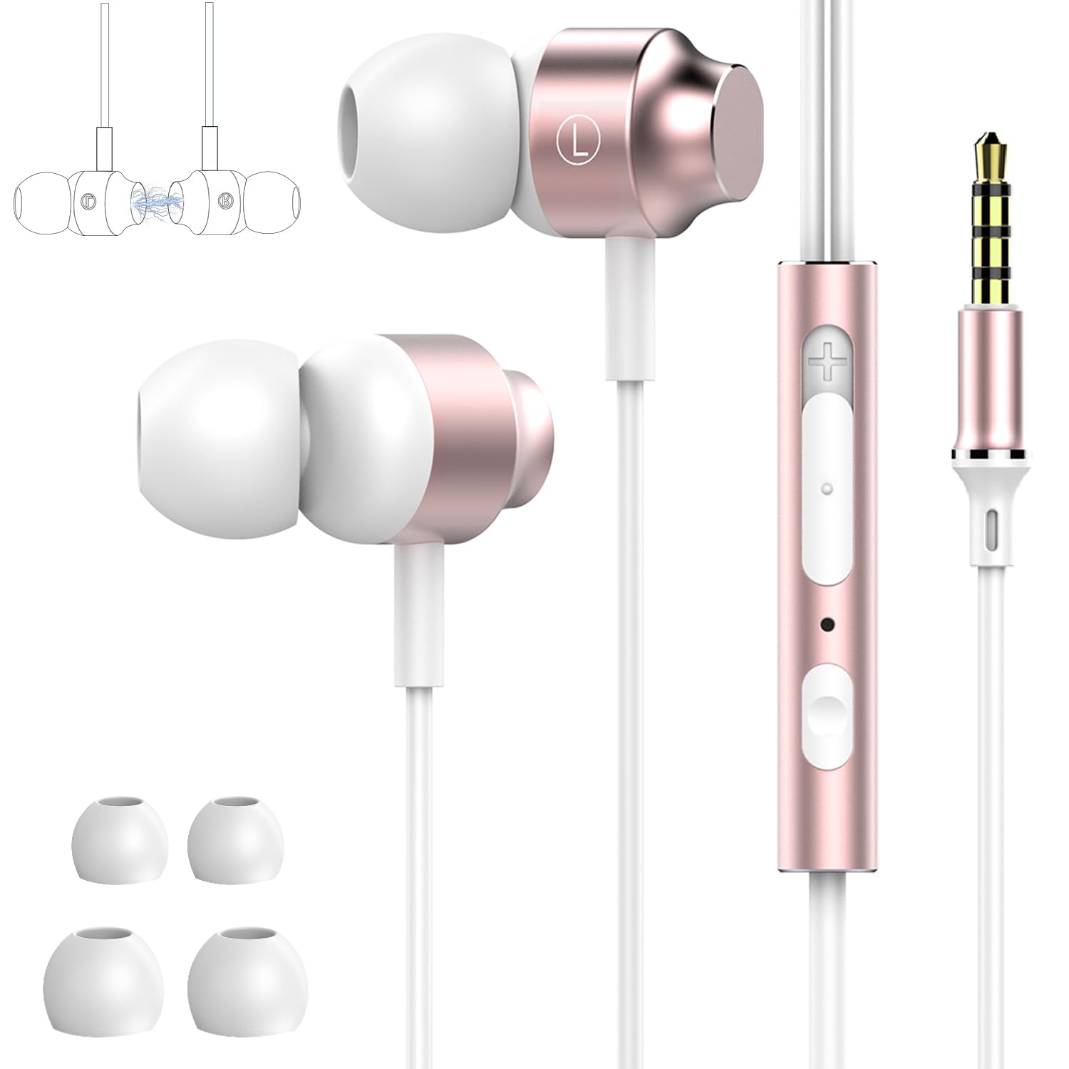 Amazon.co.jp: 【2025改良新型モデル】Eikokiwa 有線 イヤホン 3.5mm