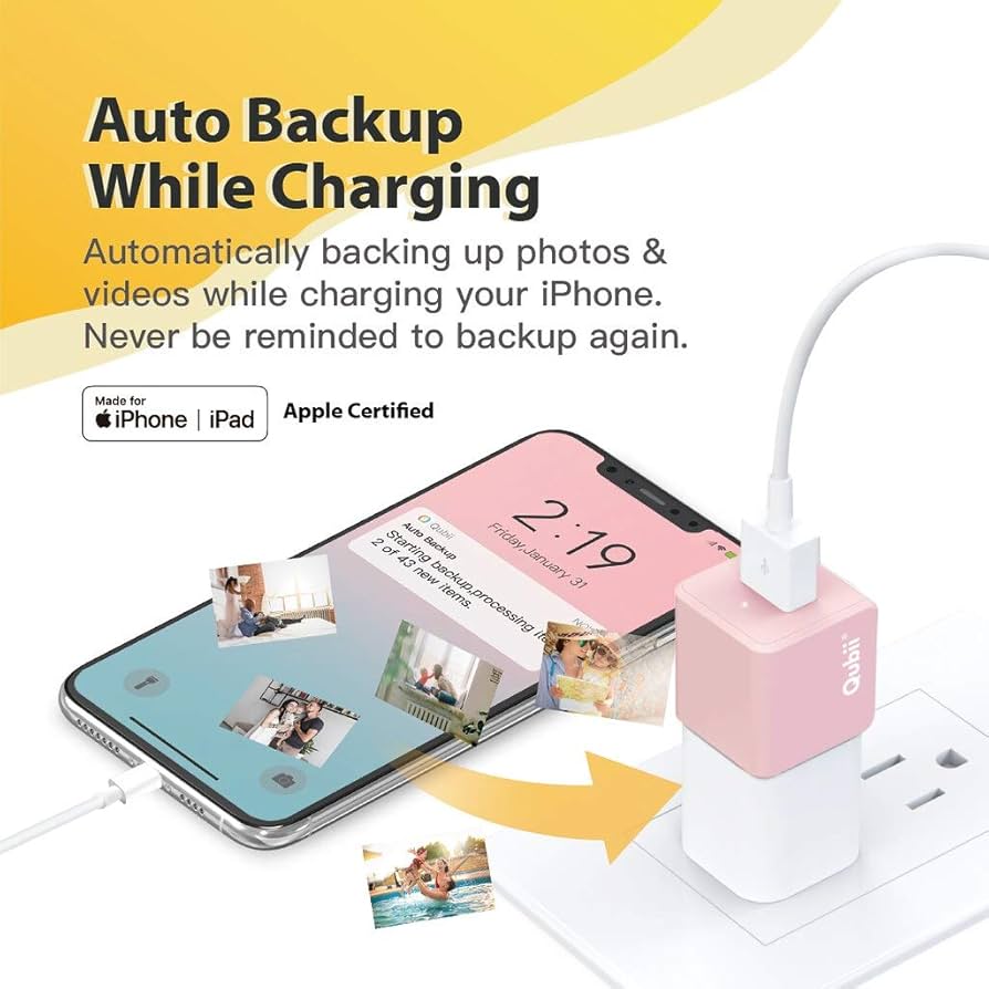 Apple - kiki さま 専用 Amazon | Maktar Qubii ピンク 充電しながら自動バックアップ