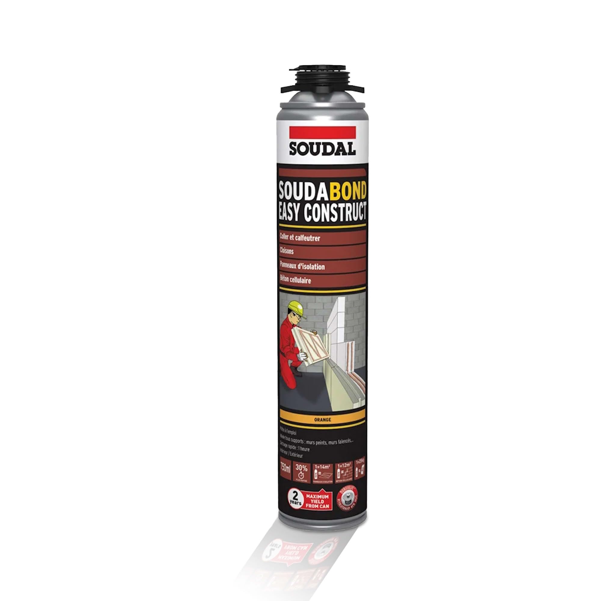Soudal - Colle mousse PU 750 ML non-expansive SOUDABOND EASY CONSTRUCT