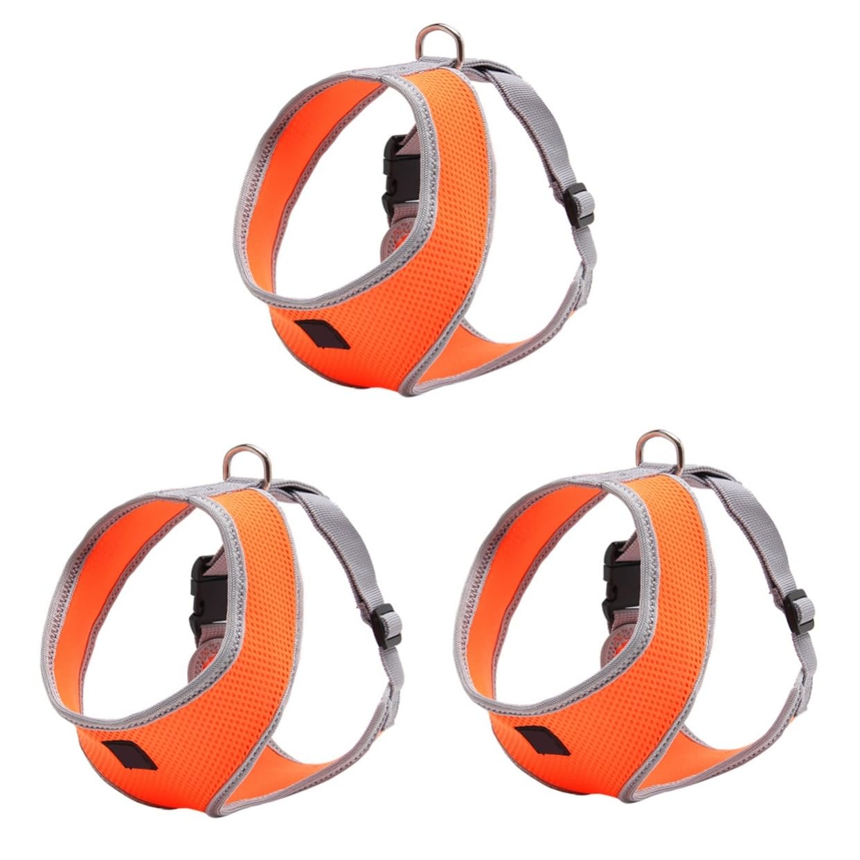INOOMP 3 Pezzi Guinzaglio Per Cani Per Comfort Vest Easy Arancione Per Cani E Gatti