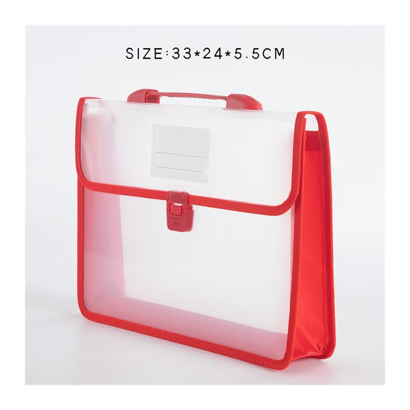cartelle, materiale per ufficio, Portafoglio A4 Cartella in plastica Busta con tasche in polietilene Cartelle portadocumenti espandibili impermeabili con pulsante Maniglia portatile Organizzatore di f