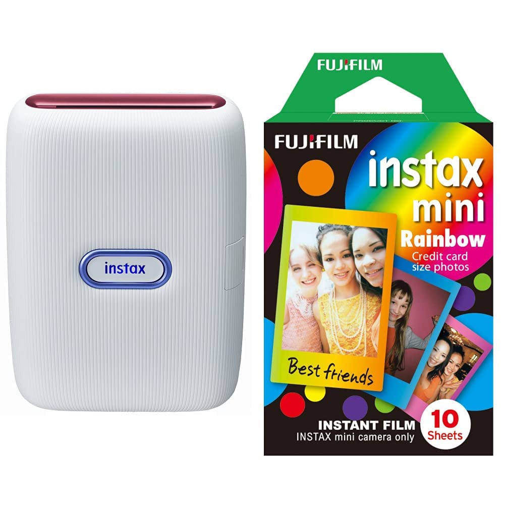 instax mini Link アッシュホワイト (Red&Blue)