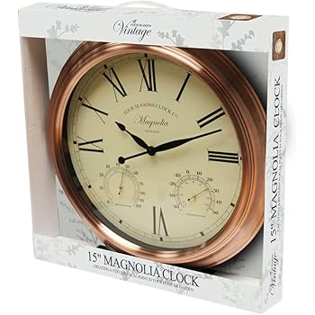 Bew Large Garden Wall Clock 45cm Outdoor Clocks With Temperature