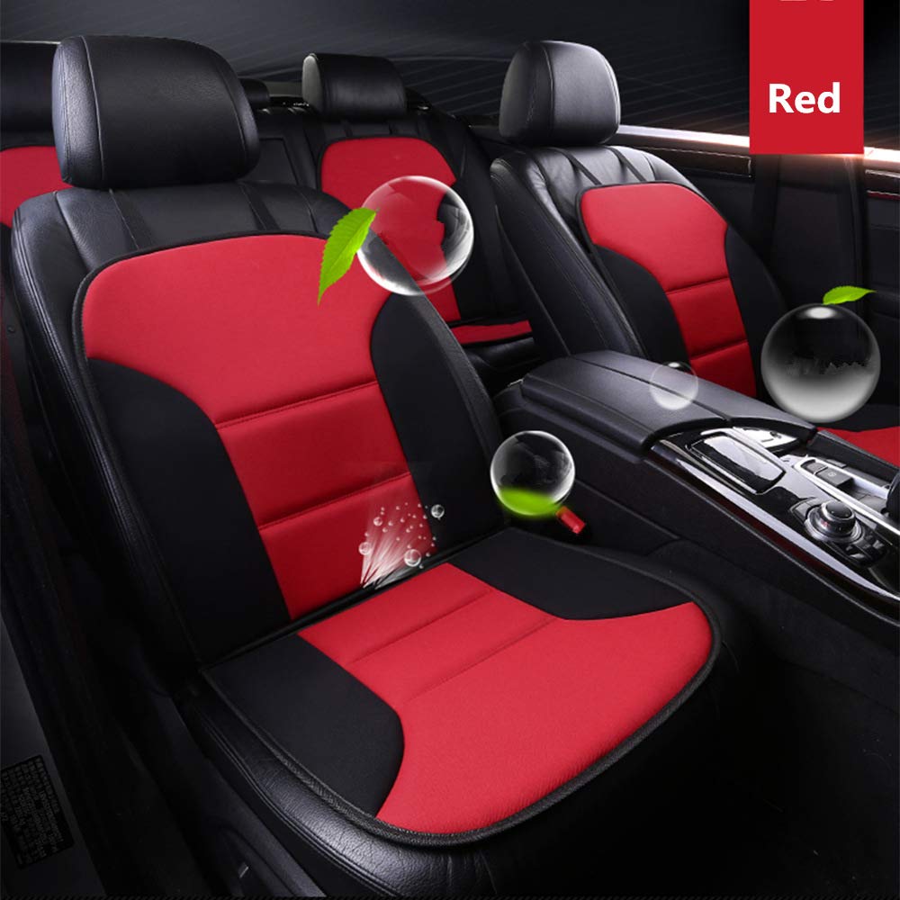 Funda Asiento Coche, Suave Cojín de Asiento, Protección del Asiento de Coche - Cuatro Estaciones Universal Antideslizante Protector Asiento Delanterocon Respaldo - 2PCS