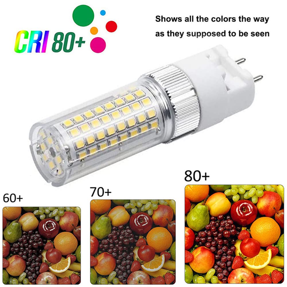 LED G12, oprawka bi-pinowa, 12 W, 1500 lm, 16 1600 lm, 20 2000 lm, 3000K 4000K 6000K bez ściemniania AC 100 V ~ 277 V (zestaw 10 sztuk) (20 W 4000 K)
