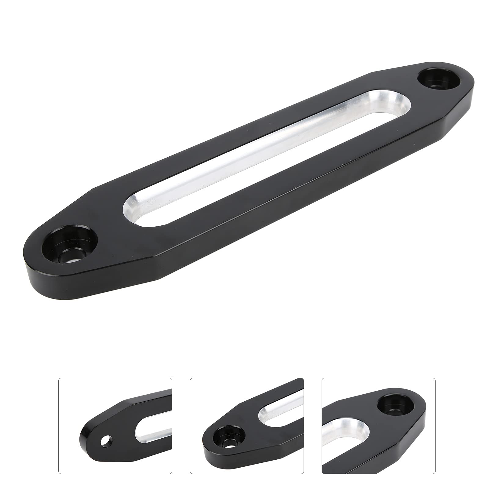 Hawse Fairlead, 10in / 25.4cm Charger 8000 à 15000 Lbs Livres Bloc de Corde de Port de Guide Câble de Treuil Remplacement Automobile, Bloqueur de Corde, Treuil de Véhicule Tout Terrain (Noir)