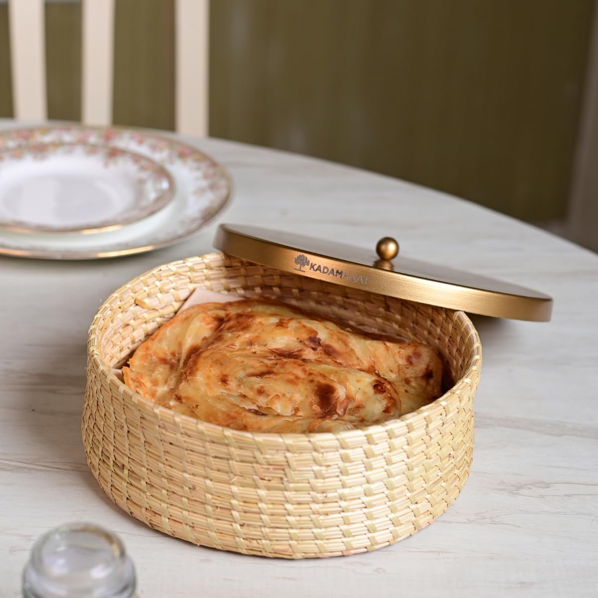 Handmade Sikki Roti Box - Natural & Rustic -7