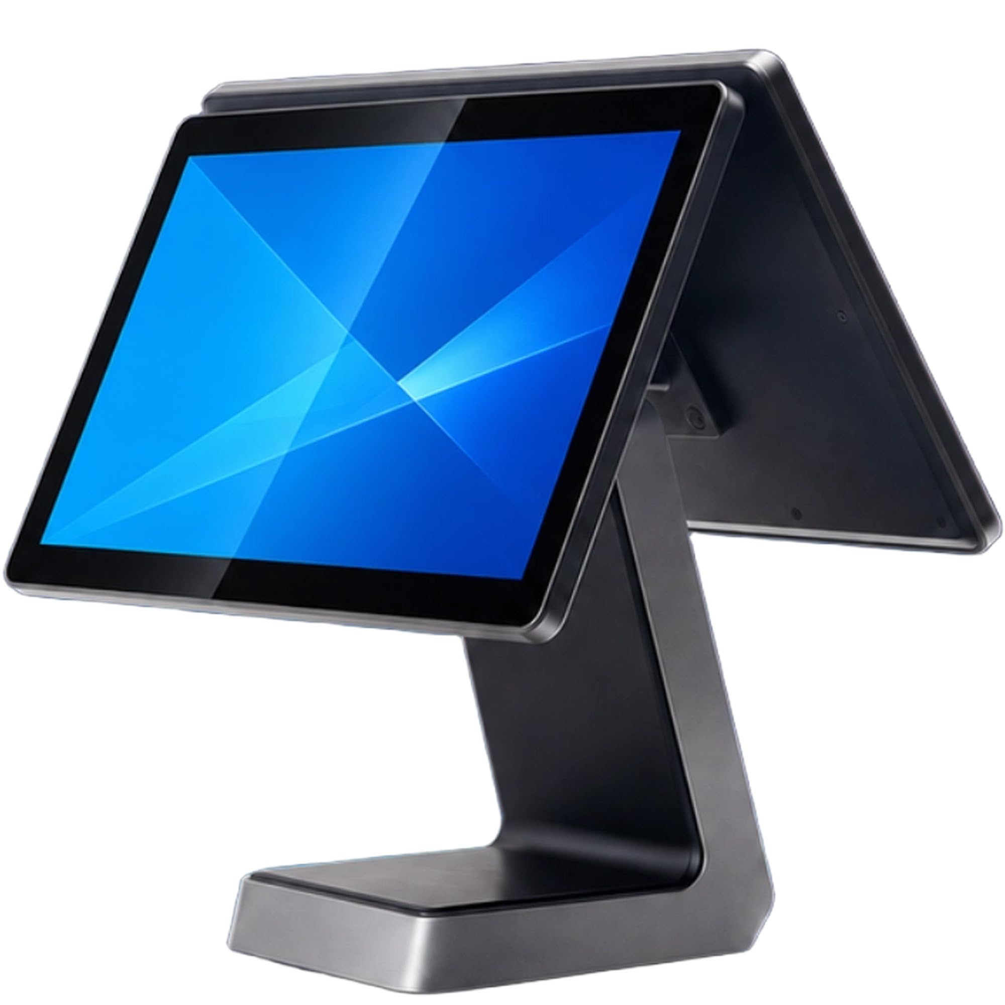 Terminale Cassa per Negozio con Schermo Cliente e Porte Multiple SetB | Il Touchscreen Inserisce gli Articoli, mentre il Display Cliente Non Touch Mostra le Informazioni.
