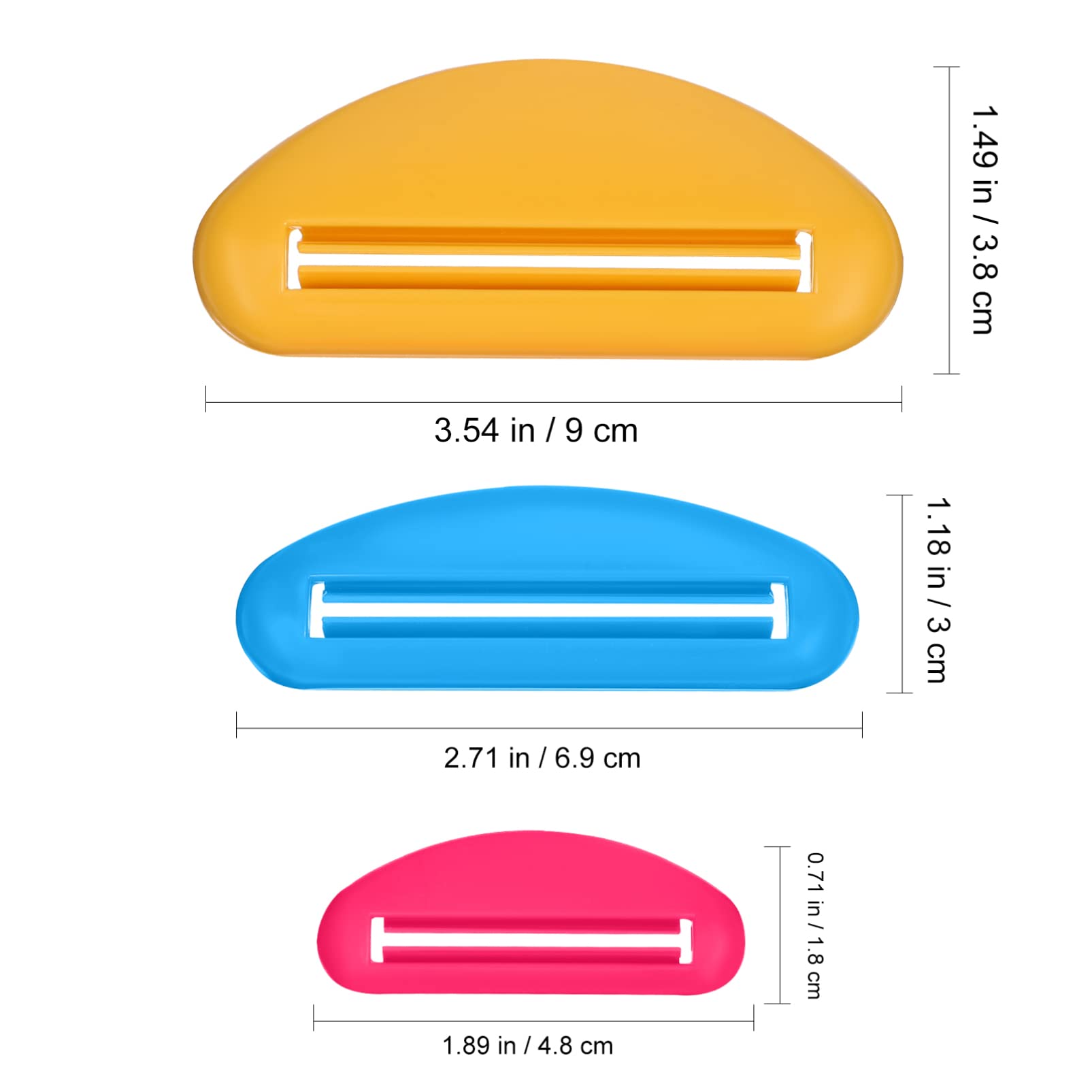 SOESFOUFU Ergonomic Toothpaste Squeezers Pcs Assorted Sizes Plastic Tube Squeezers for Home Salon Use