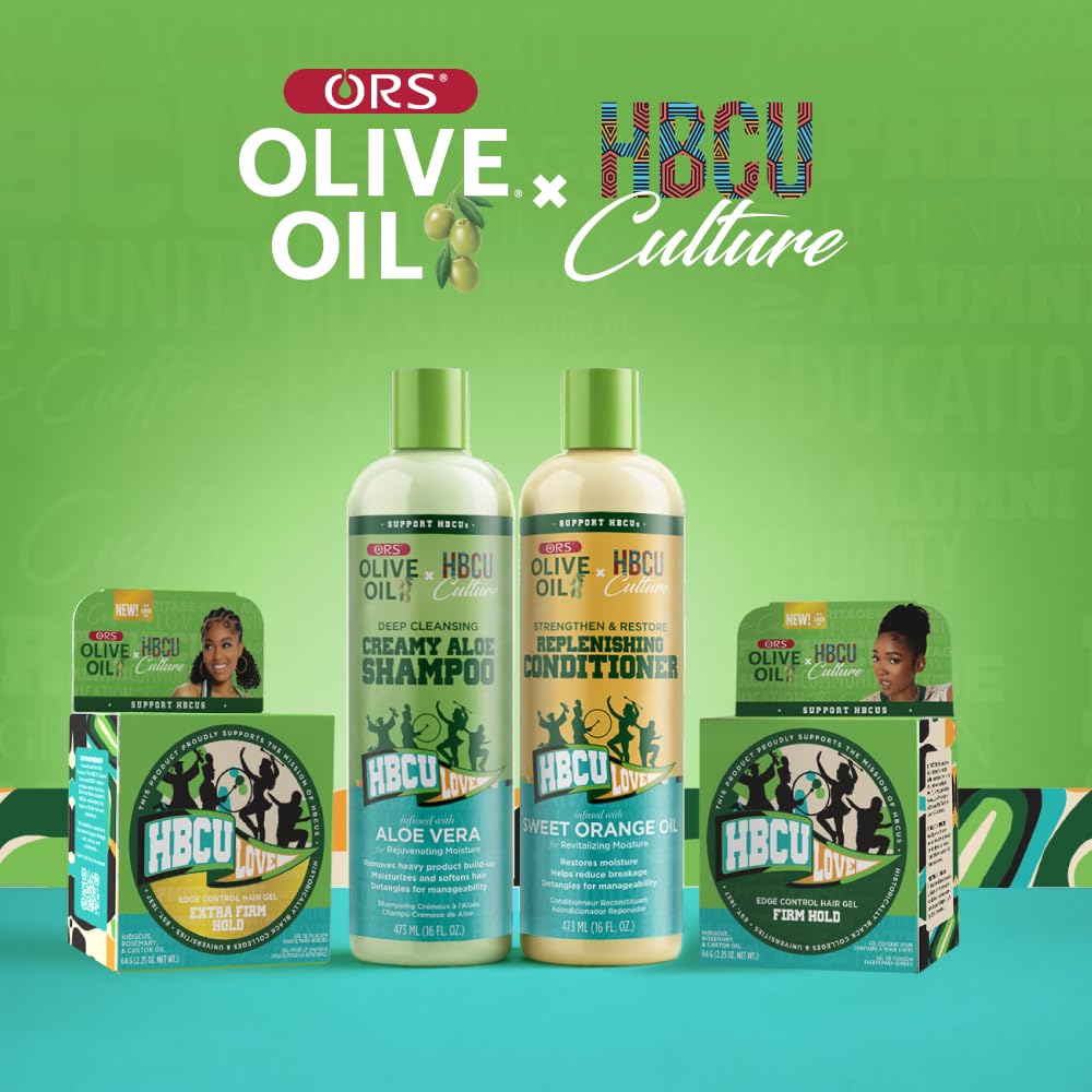 ORS Olive Oil HBCU Replenishing Conditioner with Sweet Orange Oil for Revitalizing Moisture 16.0 Ounces