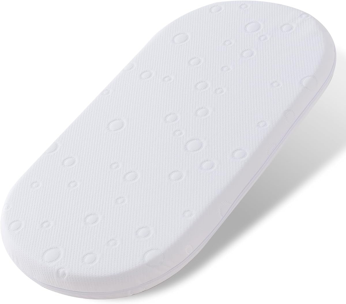 Baby Bassinet Mattress Topper, 30" x 15" x 2" Dual Sided Gel Memory Foam Mattress with Breathable Removable Soft Cover Fit for Most Moses Basket and Dream On Me Lacy Bassinet