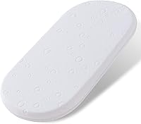 Vista 9 de Protector de colchón para cuna de bebé, 36.5 x 25 x 2 pulgadas, colchón de espuma viscoelástica de gel de doble cara con funda suave extraíble