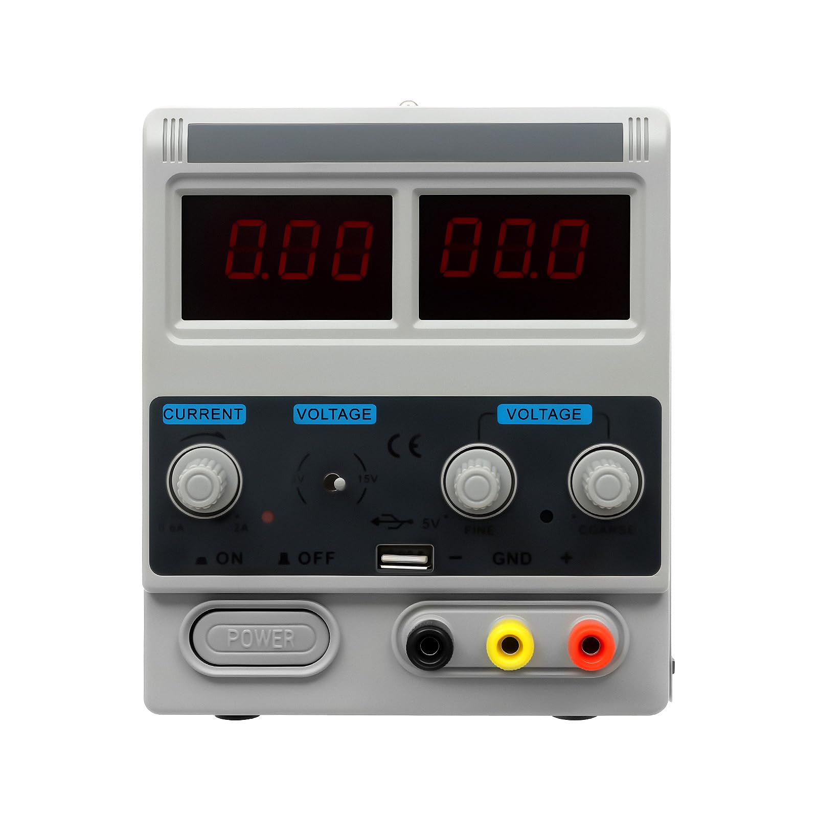 Zasilacz laboratoryjny stabilizowany napięciem, 0-15 V 2 A, zasilacz laboratoryjny prądu stałego z wyświetlaczem LED, zabezpieczenie nadprądowe, do naprawy elektroniki, majsterkowiczów