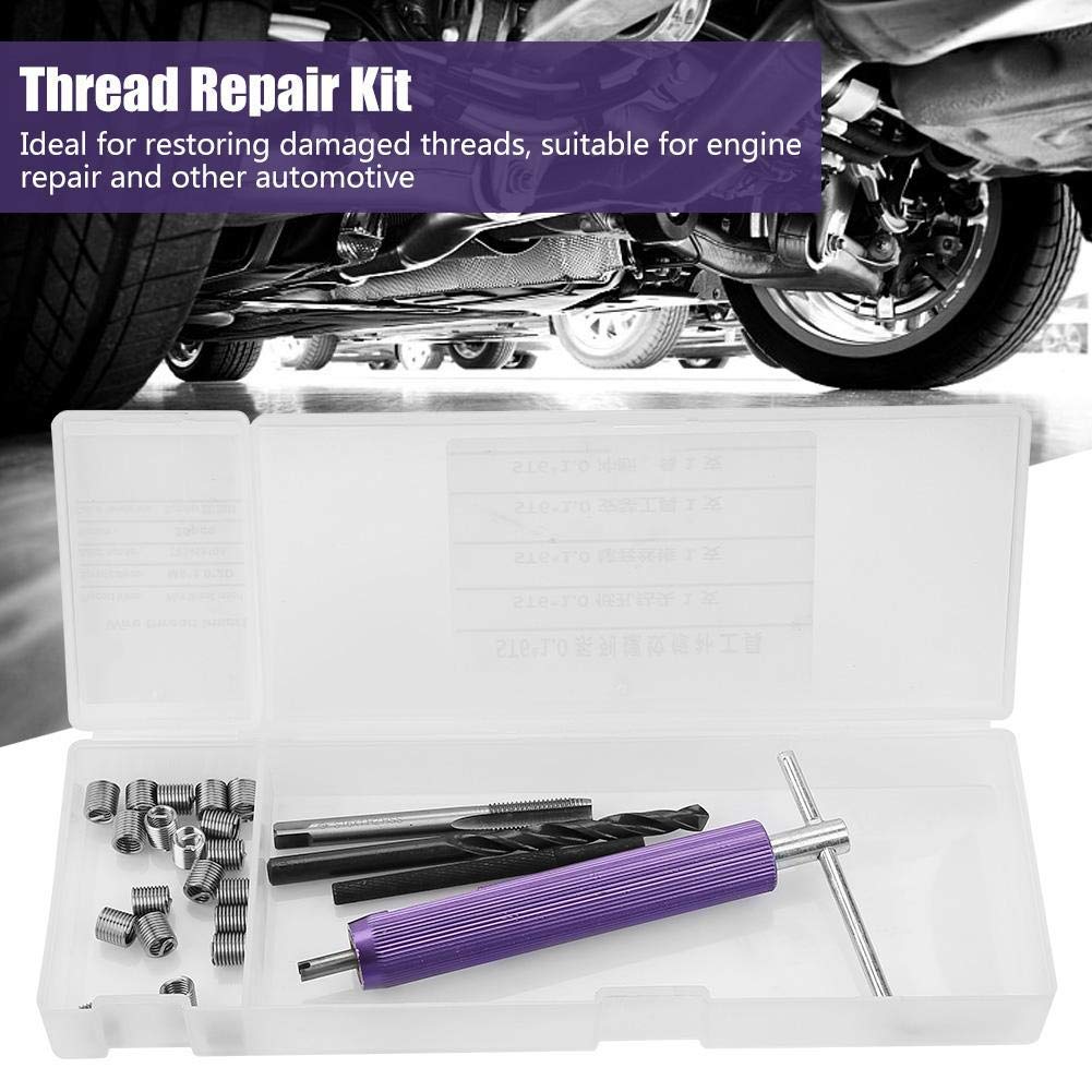 Kit Riparazione Inserti Filettati Acciaio Inox 304 M6x1.0x2D per Manutenzione Meccanica Industriale