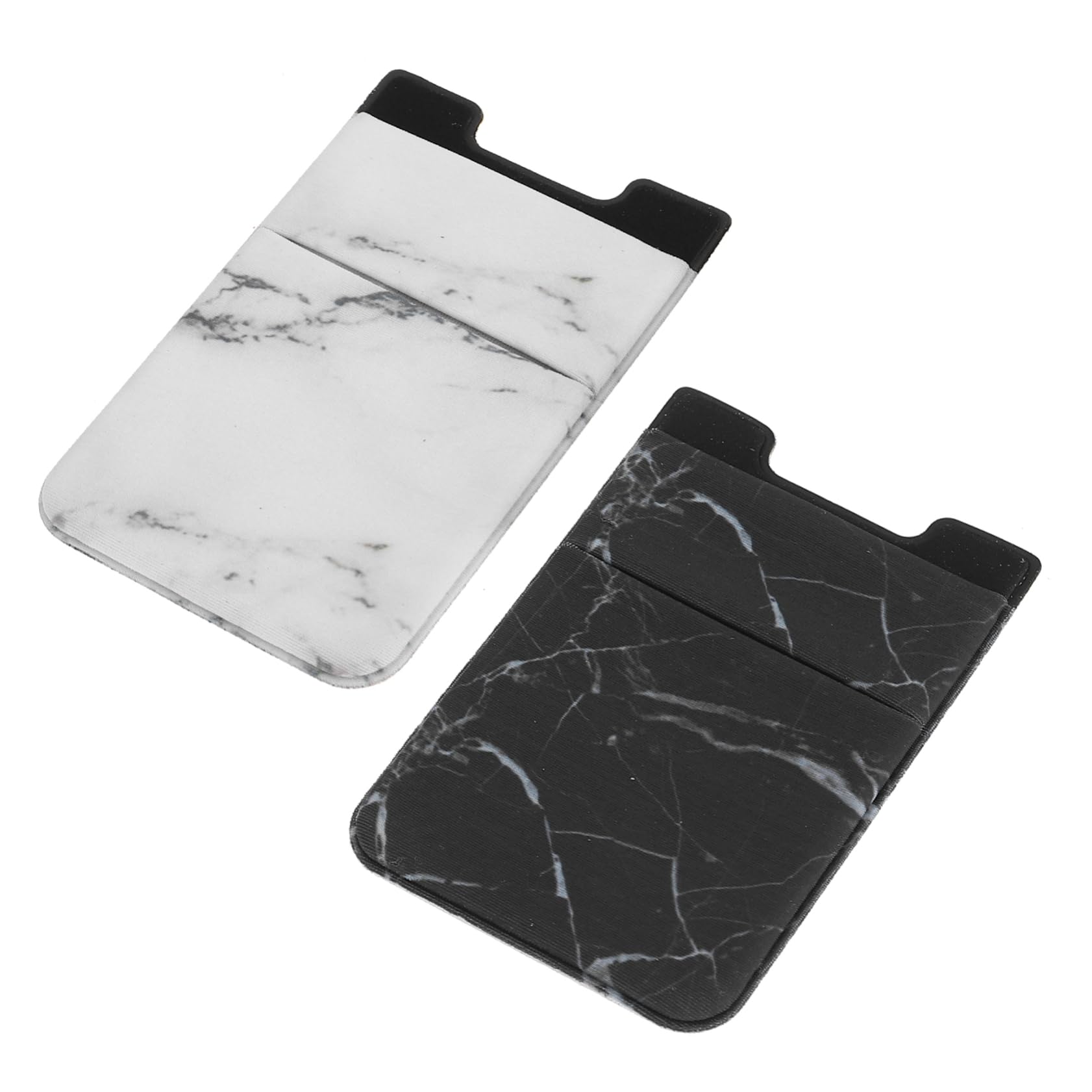 OHPHCALL 2pcs Plug Your Phone with a Wallet Lightweight Cards Holder Cue Organizer Prompt Slots Card Holder for Phone Case Credit Card Holder Phone Case with Card Holder Holders Black