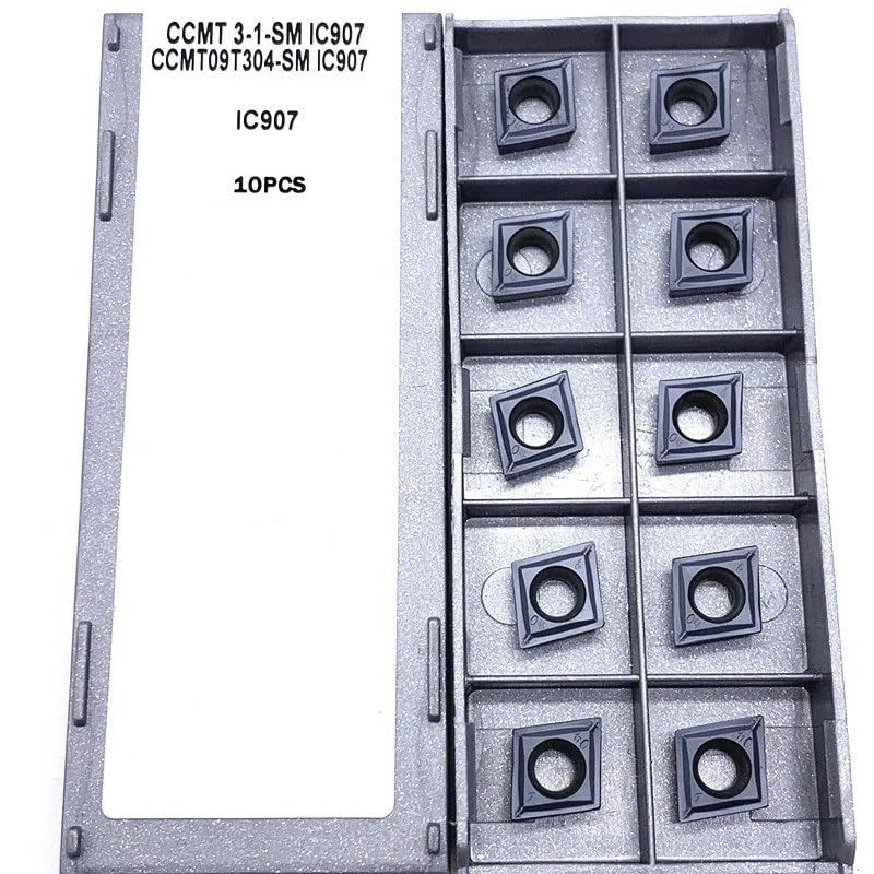 10 piezas CCMT09T Carburo insertos para torno CNC miniatura 4