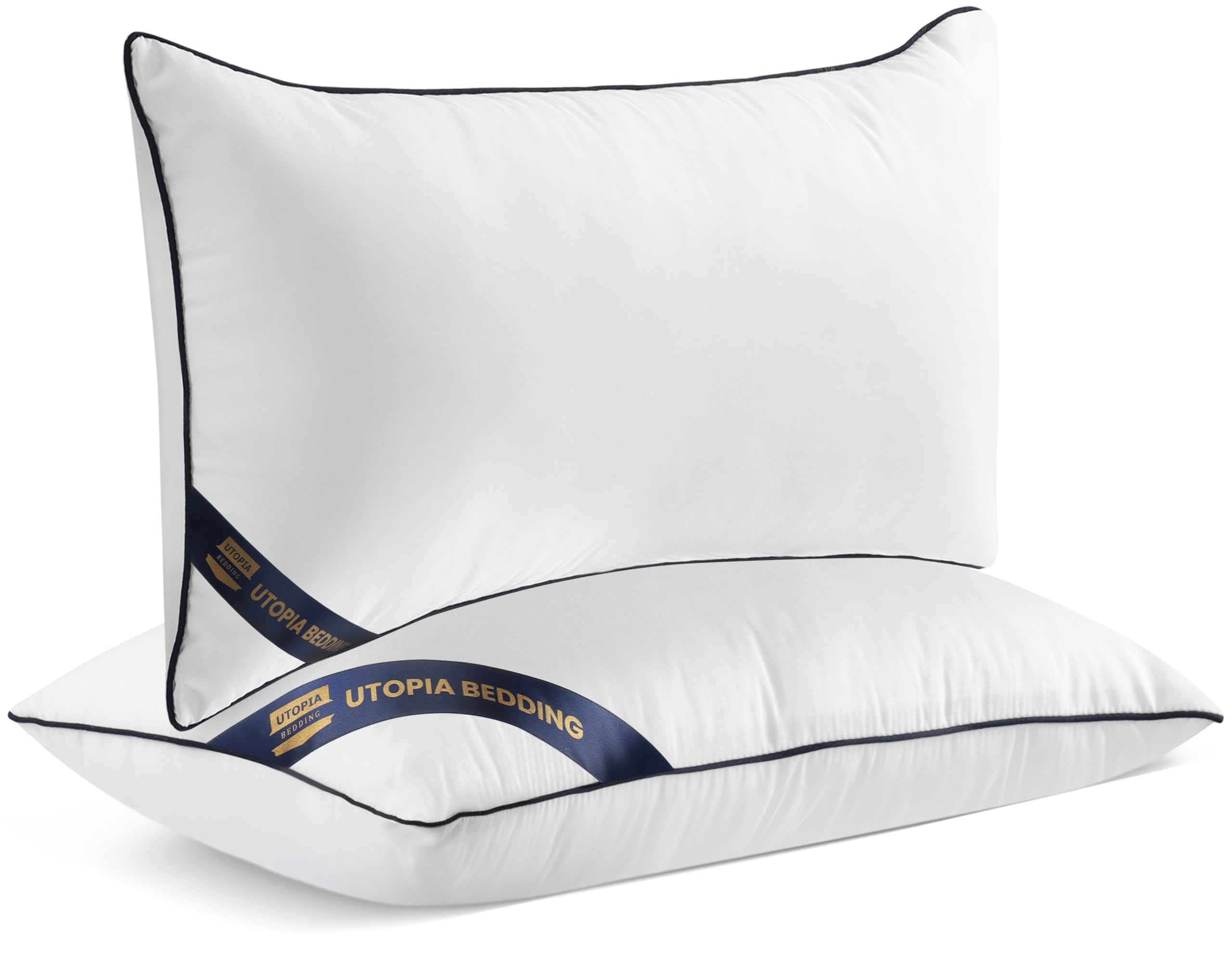 Utopia Bedding Cuscini, Imbottitura per Letto e Come Cuscino decorativi, cuscino per divano, cuscini decorativi (2, Bianco, 30x50 cm)