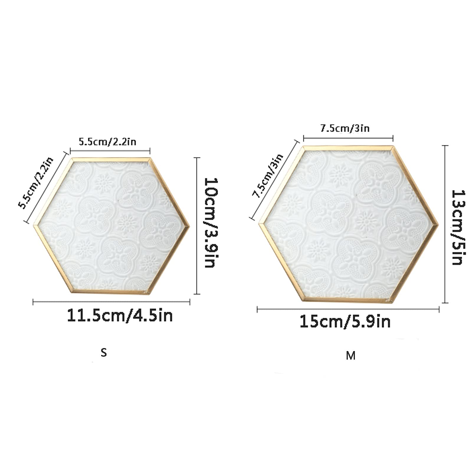 sous-Verre Coaster en Verre 6 Bandes de cuivre Coaster en Verre gaufré, Apparence à la Mode Peut être utilisée comme Tampon d'isolation Thermique for la décoration de Meubles Dessous de Verre (Size :